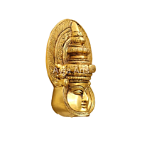 Brass Traditional Kathakali Mask Wall Hanging Head for Home Decor - 5.5 Inch Height