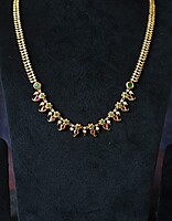 Matte Finish Mango Flower Long Haram