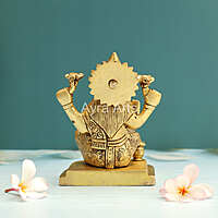 Goddess Laxmi Statue in Brass with Kalash - 6 Inch Height