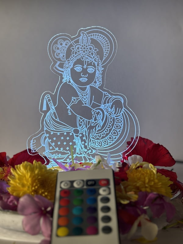 3D Acrylic illusion lights - Krishna Theme