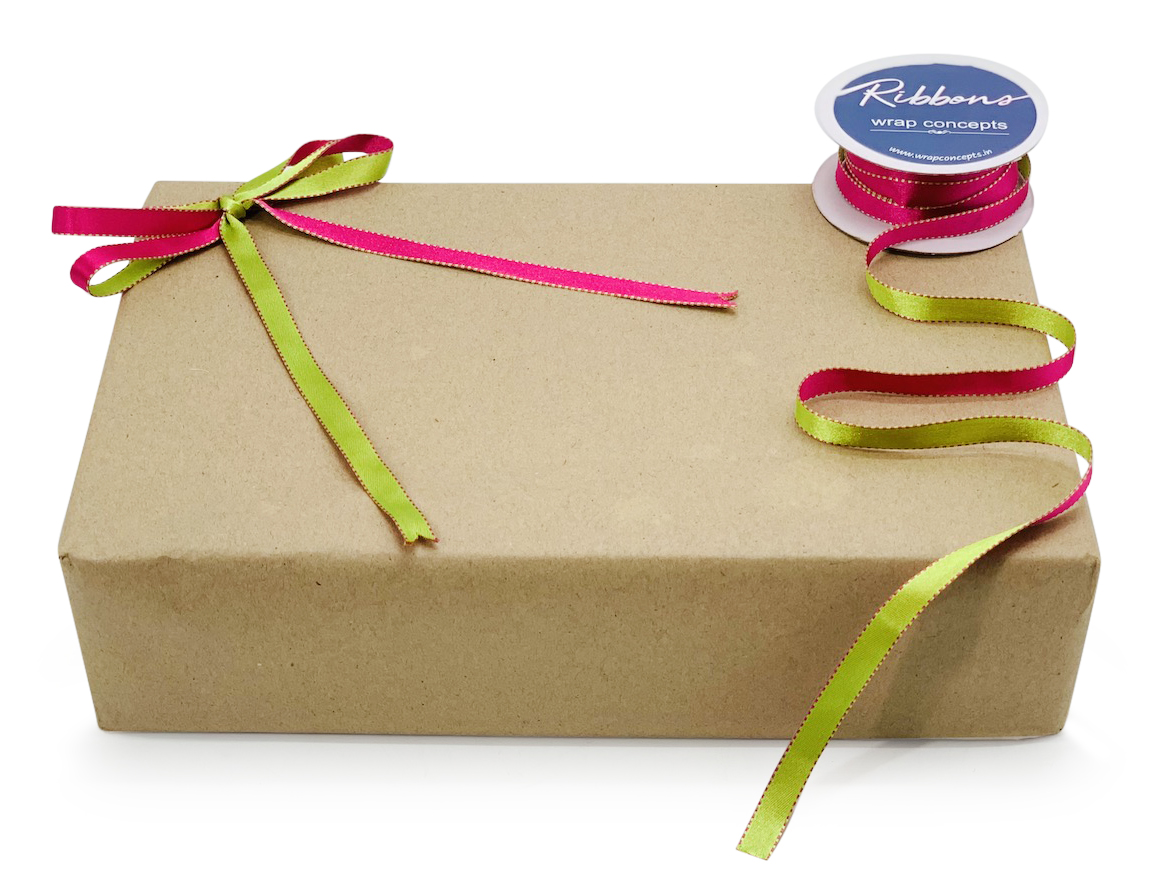 Reversible Ribbon - Hot Pink with Lime Green