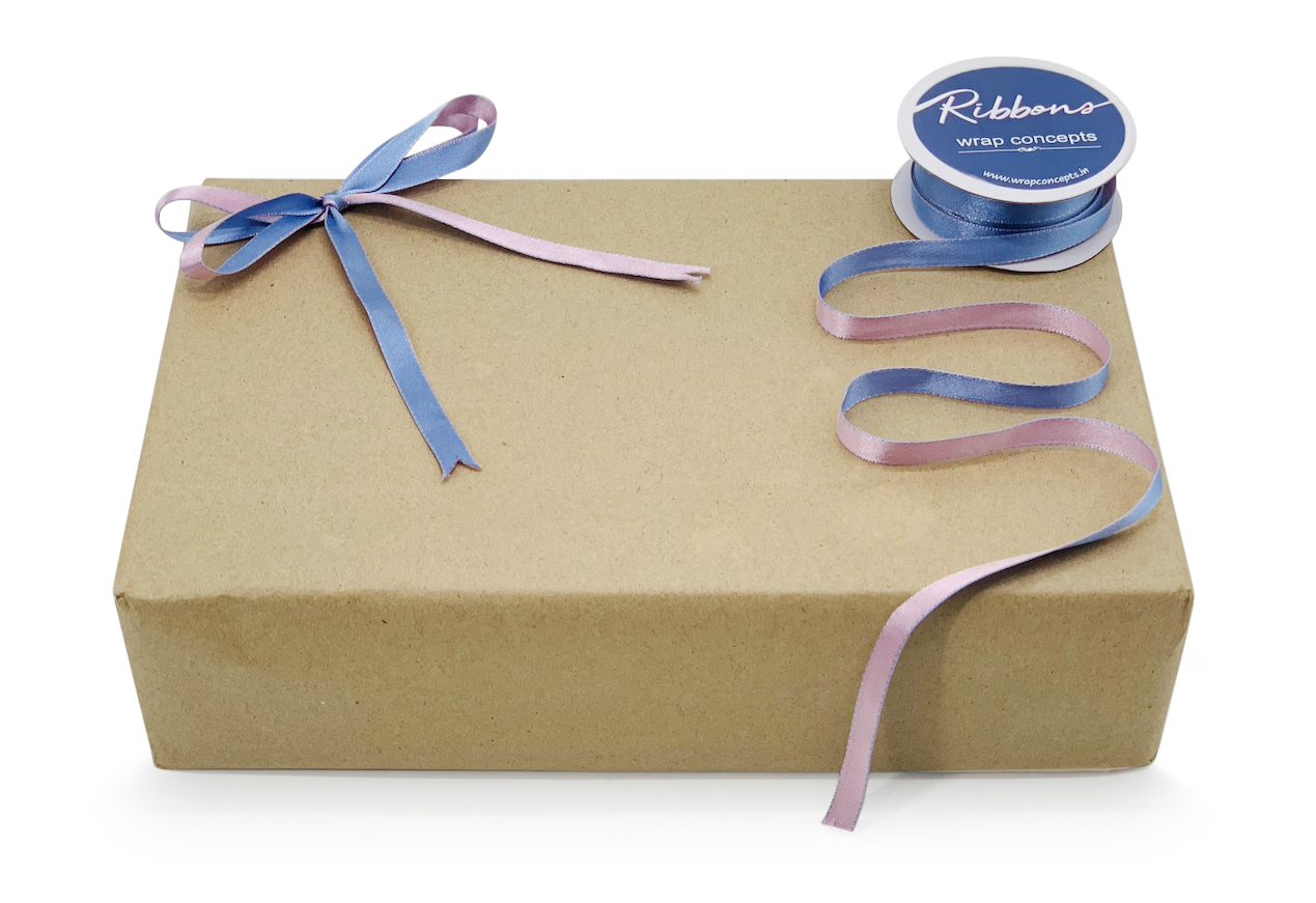 Reversible Ribbon - Baby Blue with Baby Pink