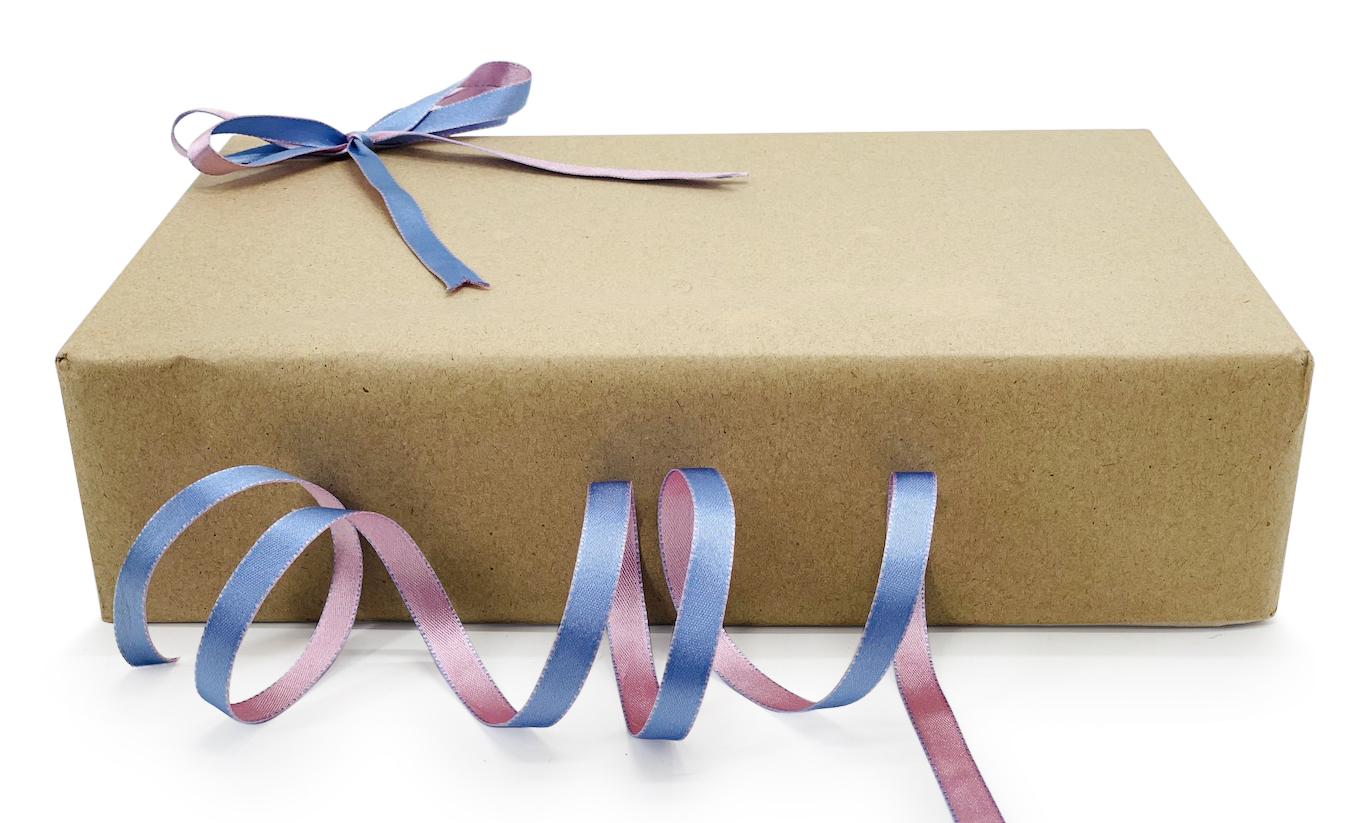 Reversible Ribbon - Baby Blue with Baby Pink