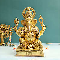 Buy Brass Superfine Ganesha Murti Idol - 12 Inch Height