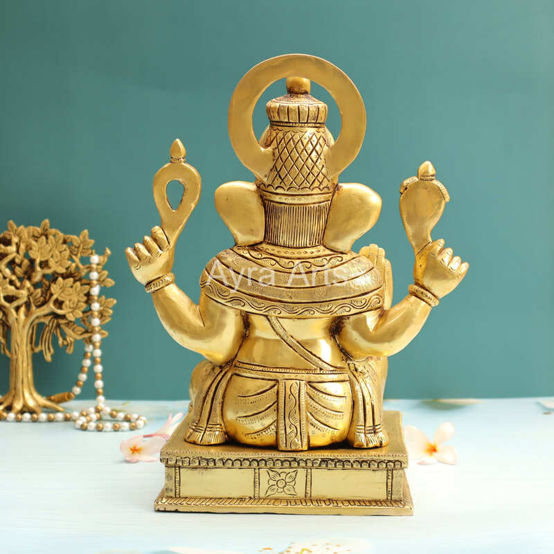 Buy Brass Superfine Ganesha Murti Idol - 12 Inch Height