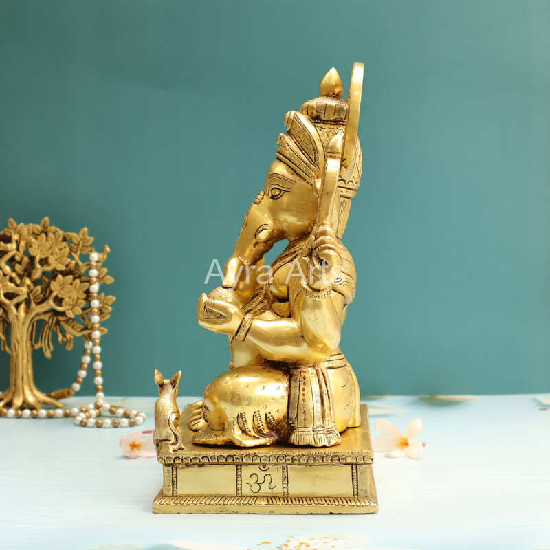 Buy Brass Superfine Ganesha Murti Idol - 12 Inch Height