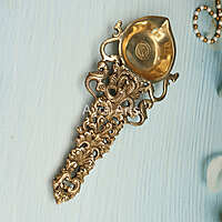 Brass Big Snake Aarti Spoon for Divine offerings - 12.8 Inch Height