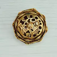 Pure Brass Lotus Design Dhoop Dani Incense Burner for Puja Home Décor - 3.5 Inch Length