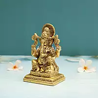 Lord Ganesha Statue Sitting Murti Brass - 5 Inch Height