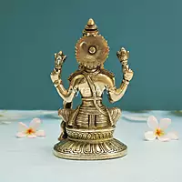 Brass Goddess Lakshmi Devi With Owl- 7 Inch Height