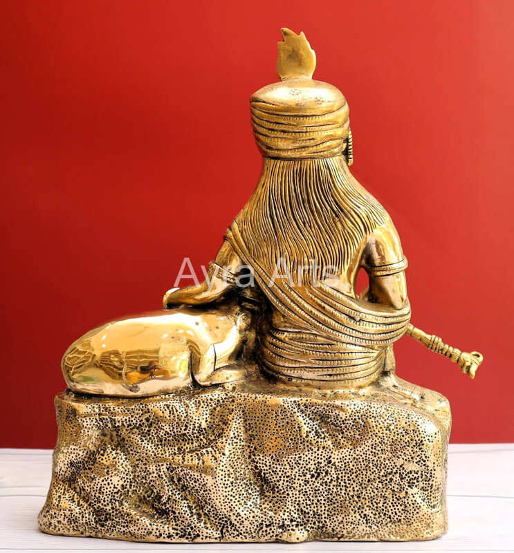 Decorative Masterpiece Brass Krishna with Cow Statue - 17 Inch Height