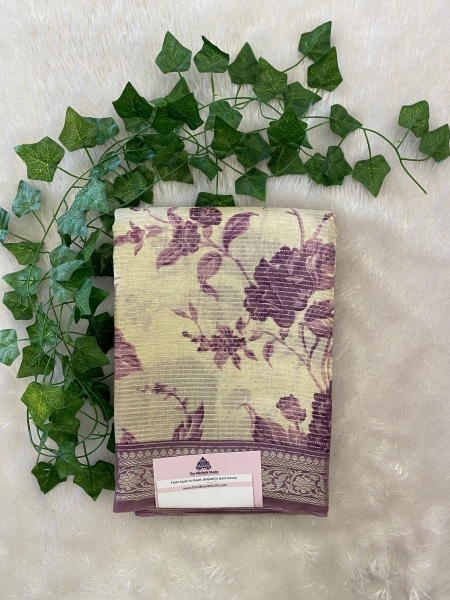 Tanisha - The Chanderi Silk Saree in Zari Lines 20369