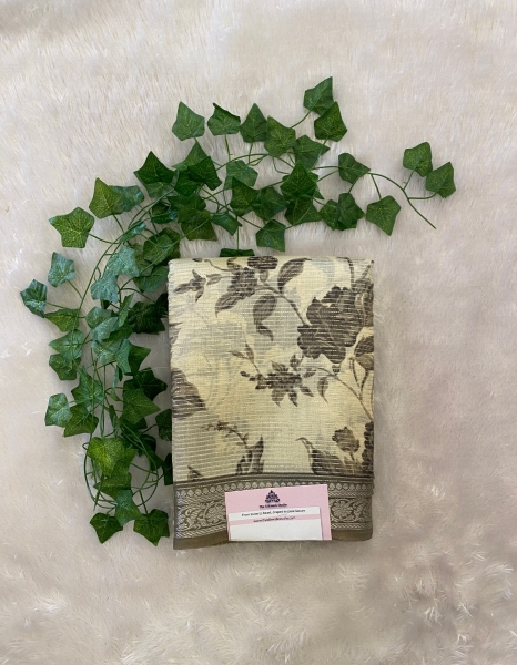 Tanisha - The Chanderi Silk Saree in Zari Lines 20368