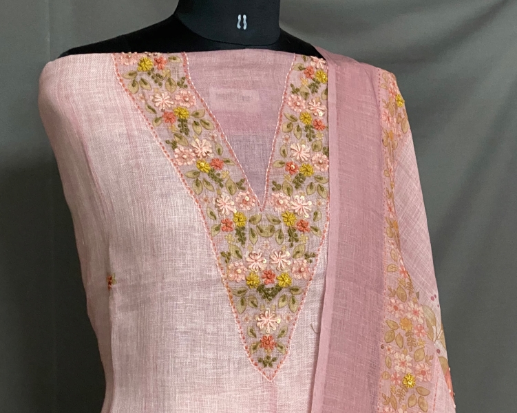 Riley - Linen Unstitched Kurti Set UNST21