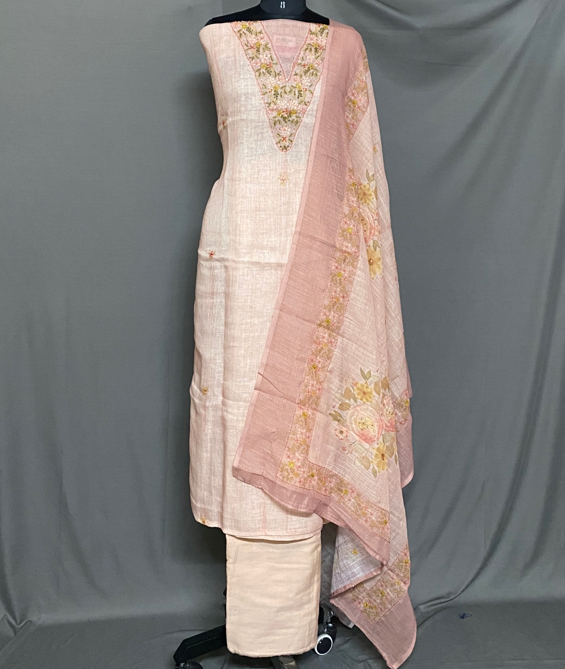 Riley - Linen Unstitched Kurti Set UNST21