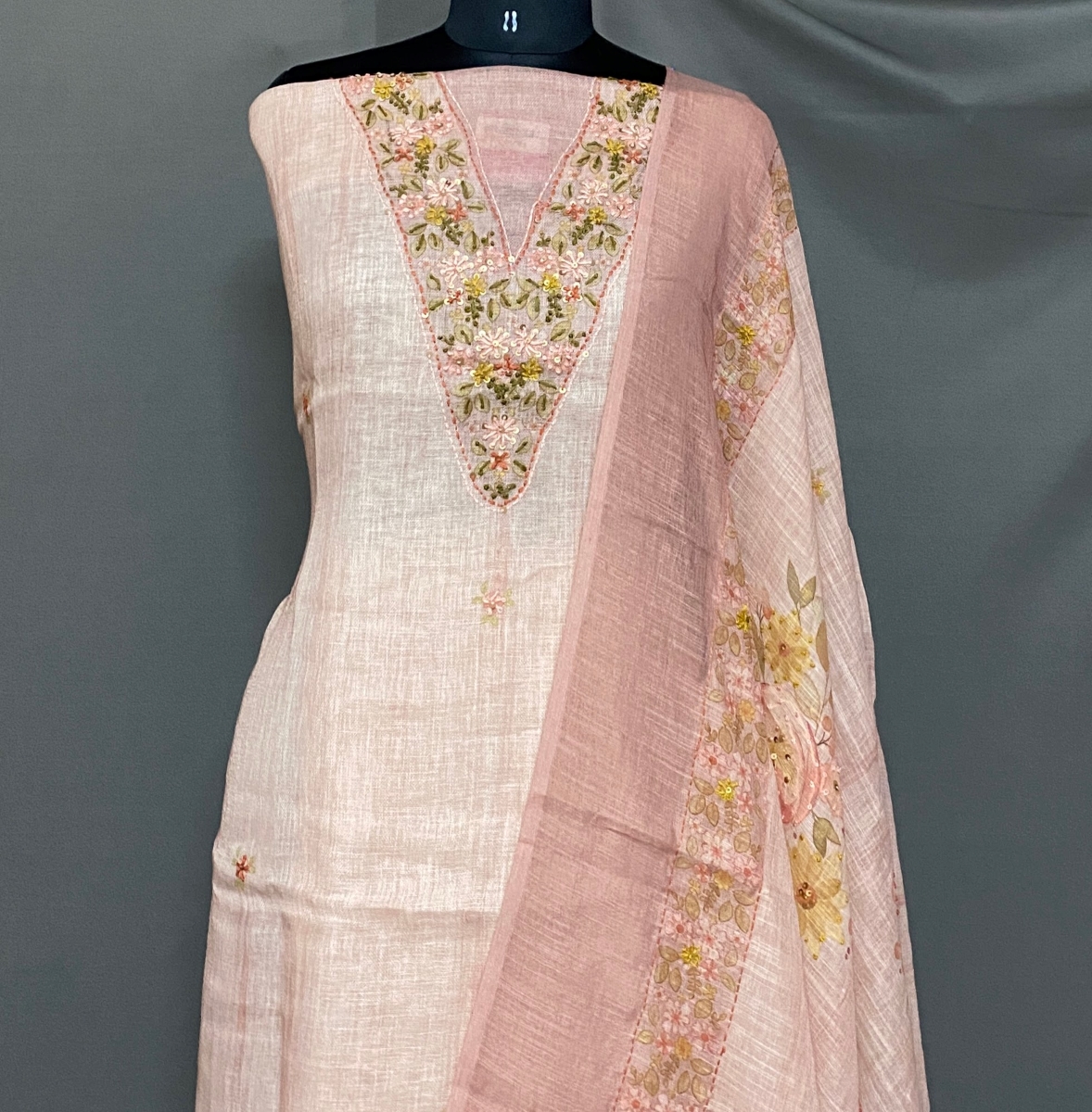 Riley - Linen Unstitched Kurti Set UNST21