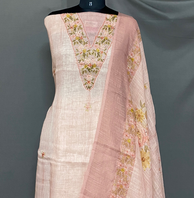 Riley - Linen Unstitched Kurti Set UNST21