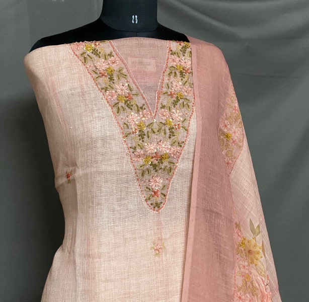 Riley - Linen Unstitched Kurti Set UNST21