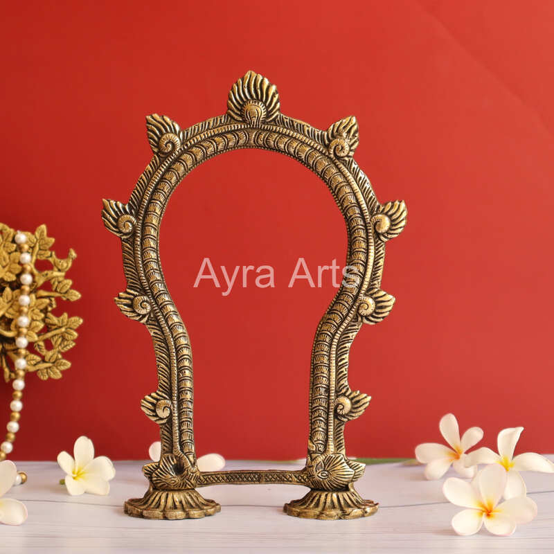 Handmade Brass Prabhavali Frame Arch Decor 1 - 10.5 Inch Height