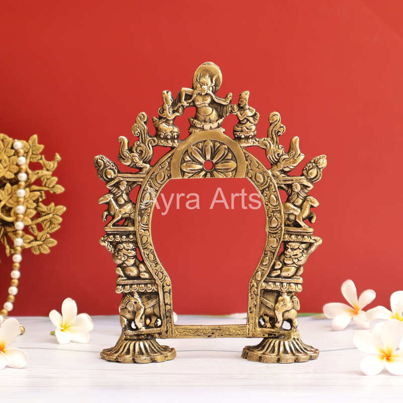 Handmade Brass Prabhavali Frame Arch Decor 4 - 9 Inch Height