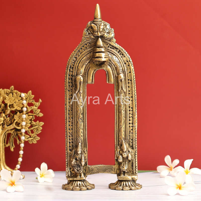 Handmade Brass Prabhavali Frame Arch Decor 2 - 13 Inch Height