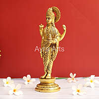 Hindu Lord Dhanvantari Avatar of Vishnu Idol in Brass - 12 Inch Height