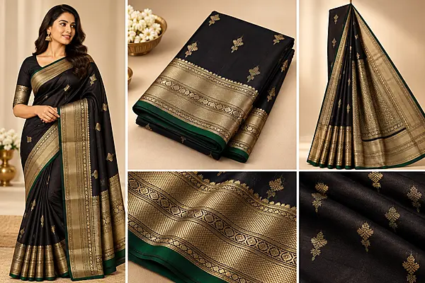 18s5 coffe brown silk saree