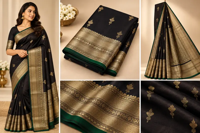 18s5 coffe brown silk saree