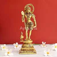 Pure Brass Kartikeya Palani Murugan Kumara Swamy Idol - 11 Inch Height