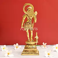 Pure Brass Kartikeya Palani Murugan Kumara Swamy Idol - 11 Inch Height