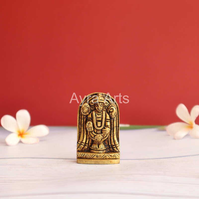 Brass Lord Venkateswara Swamy Tirupati Balaji Idol Small Size - 2.5 Inch Height