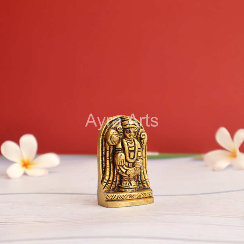 Brass Lord Venkateswara Swamy Tirupati Balaji Idol Small Size - 2.5 Inch Height