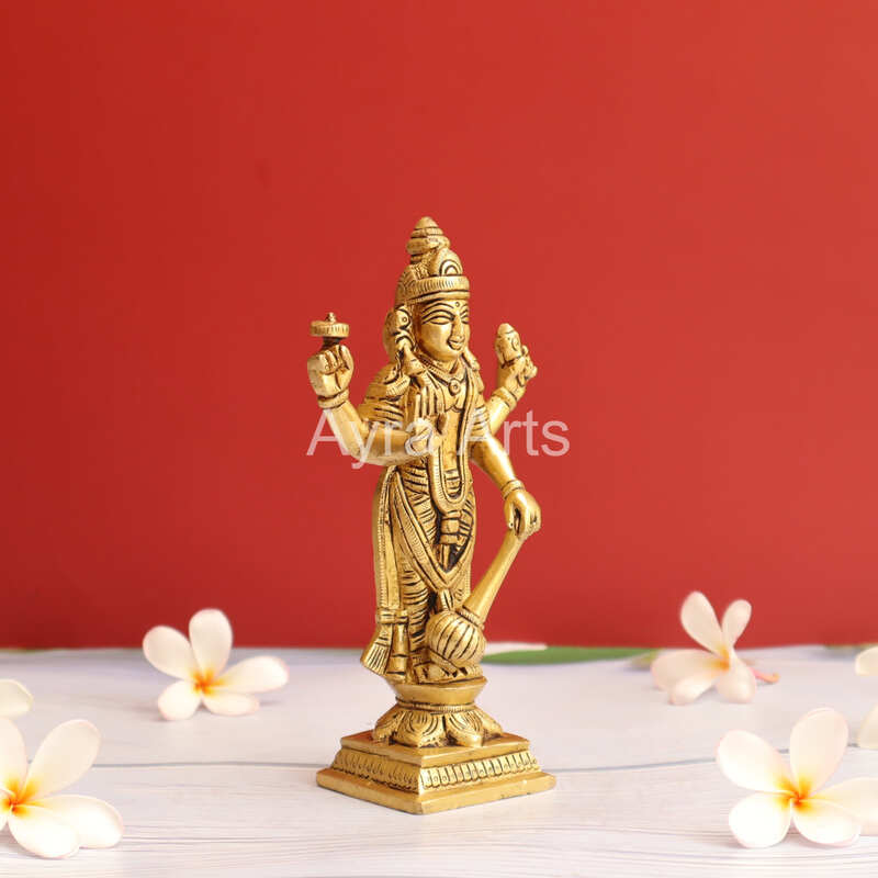 Brass Load Vishnu Murti Idol - 7 Inch Height