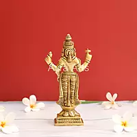 Brass Load Vishnu Murti Idol - 7 Inch Height