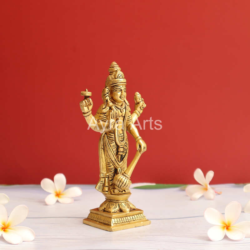 Brass Load Vishnu Murti Idol - 7 Inch Height