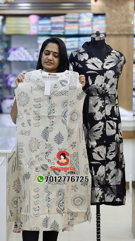 7jc western frock off white and green