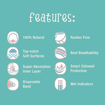 Cuteseal Medium Tape/ Velcro - 6 to 11 Kg - 52pcs