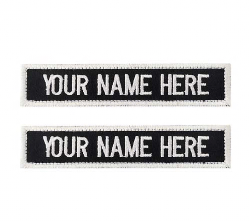 Embroidered Army Name Tab for Combat Dress (Dress No 7) - Set of 2 Personalised ARMED DRESS
