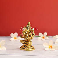Brass Ganesha Idol - 3.5 inch Height