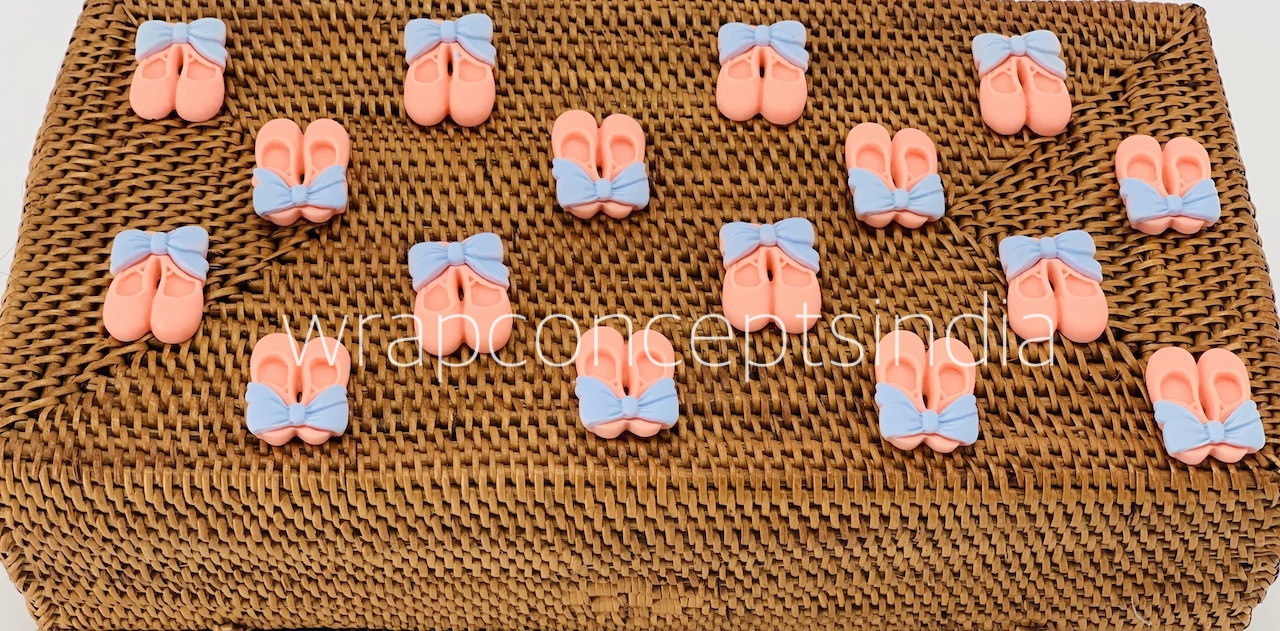 Ballerinas - Blue & lemon