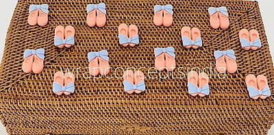 Ballerinas - Blue & lemon