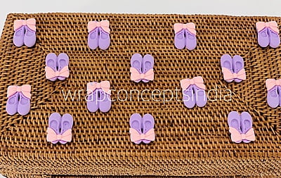 Ballerinas - Blue & lemon