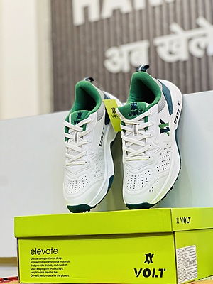 White Cricket Rubber Studs Shoes