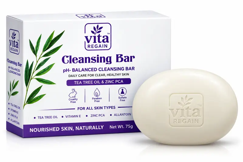 Vita Regain pH-Balanced Moisturising Soap Bar | 98% Pure Glycerin & Natural Oils | 100g