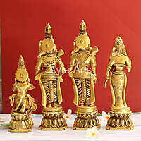 Buy Divine Handcrafted Superfine Brass Ram Darbar Set - 12 Inch Height