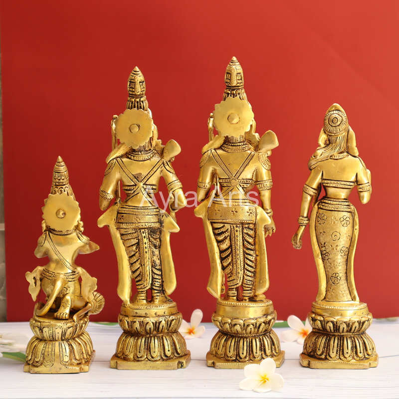 Buy Divine Handcrafted Superfine Brass Ram Darbar Set - 12 Inch Height