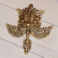 Brass Yali Wall Hanging Evil Eye Protector - 10.2 Inch Length