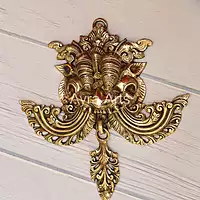 Brass Yali Wall Hanging Evil Eye Protector - 10.2 Inch Length