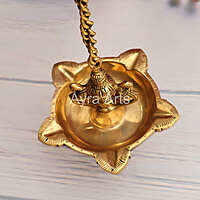 Five Oil Wick Hanging Bird Lamp With Chain - 26 Inch Height