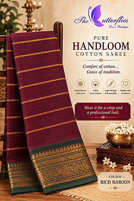 PURE HANDLOOM COTTON SAREE NITSHCS24860
